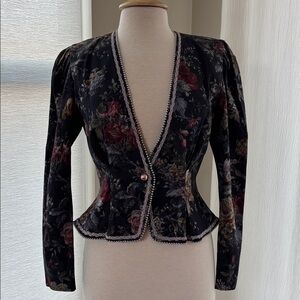 Vintage Nah Nah Collections Floral Tapestry Blazer Jacket